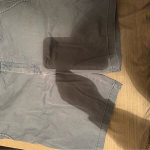 Izod Men's Light Blue Flat Front Shorts